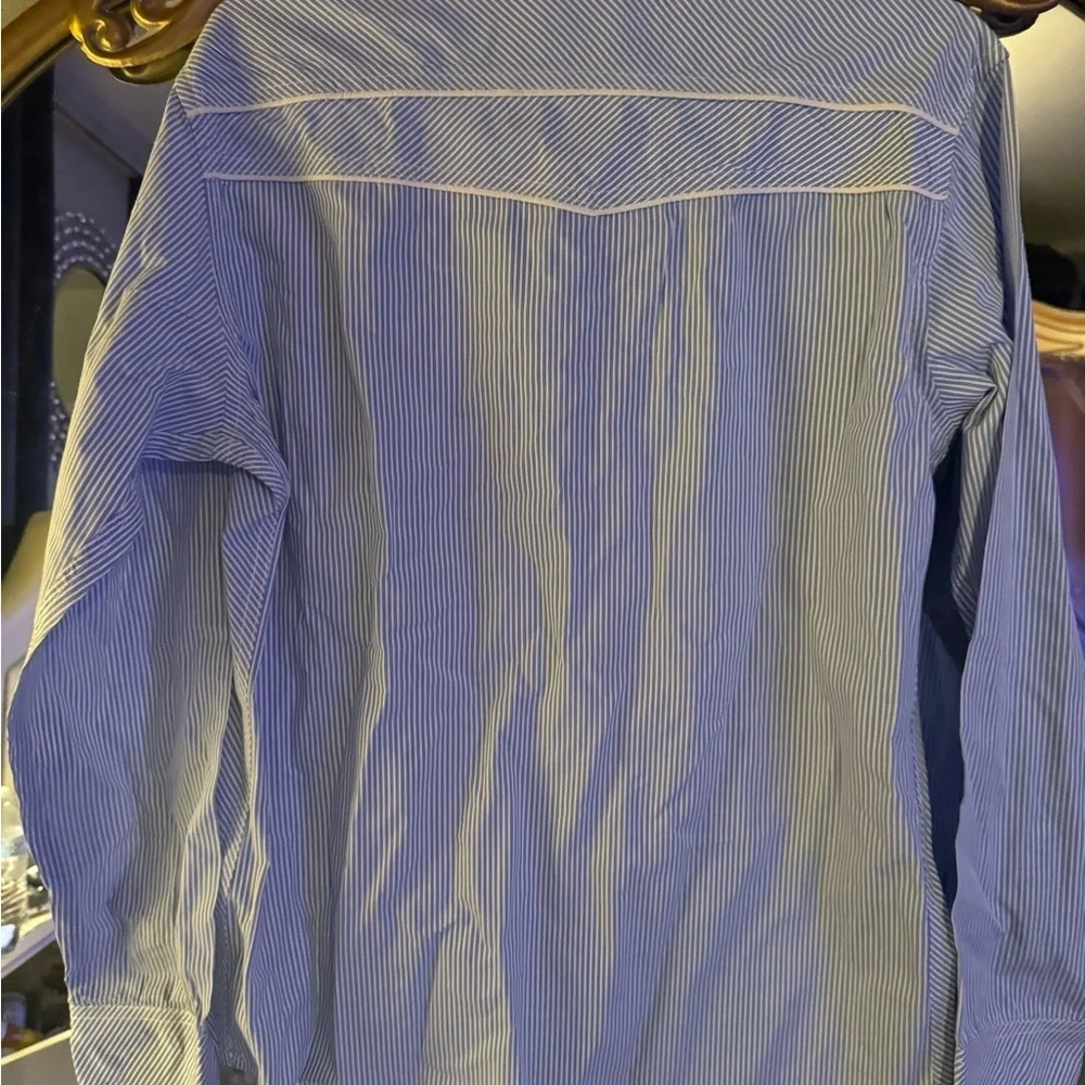 BKE Blue Striped Button-Up Shirt